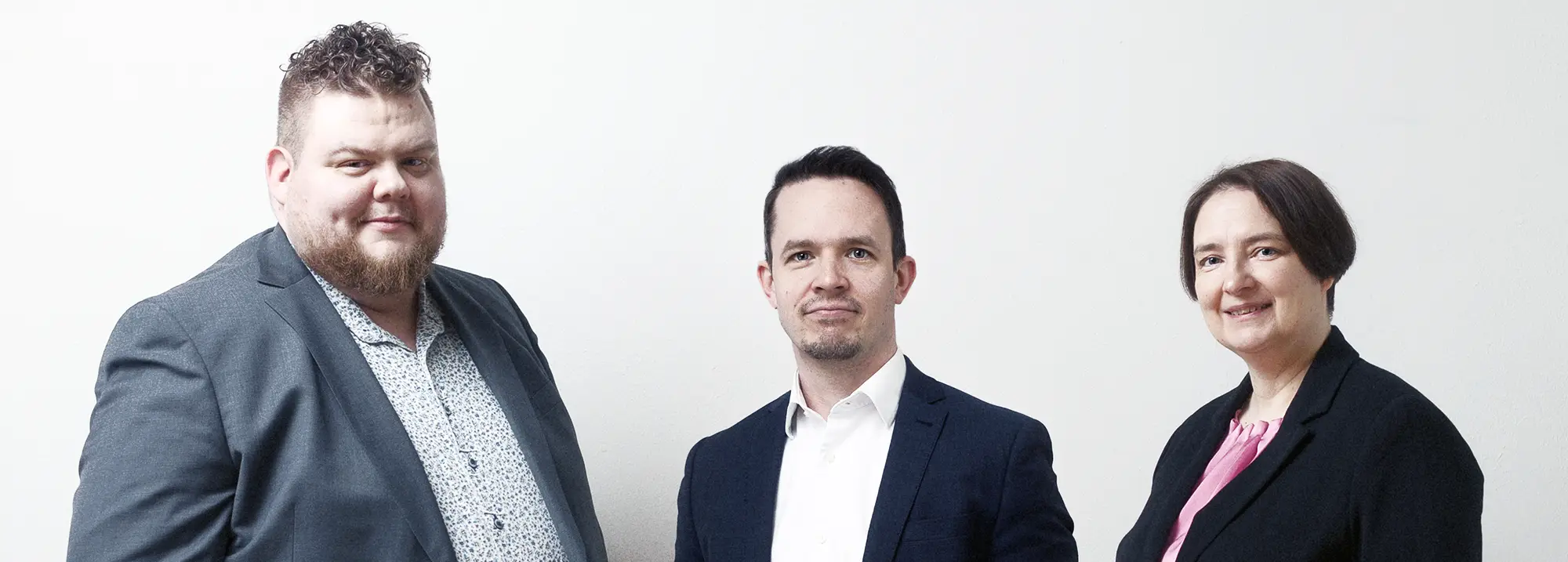 Insolvensia Erityistarkastus Oy:n Teemu Laitinen, Risto Mäkinen ja Johanna Järvenpää.